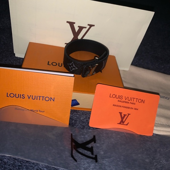 LV slim bracelet black/gray - Picture 2 of 6